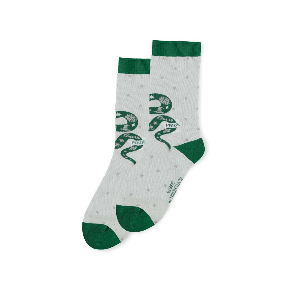Harry Potter - Slytherin Socken - Weiß/Grün